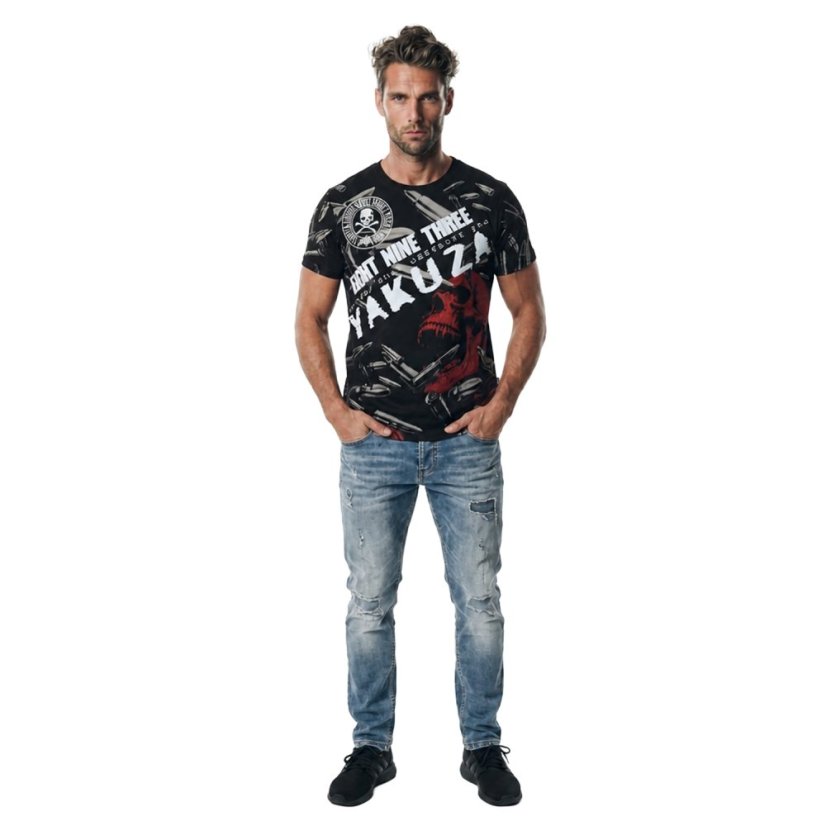 Pánské tričko Danger V02 Regular T-Shirt - Velikost: 5XL, Barva: schwarz