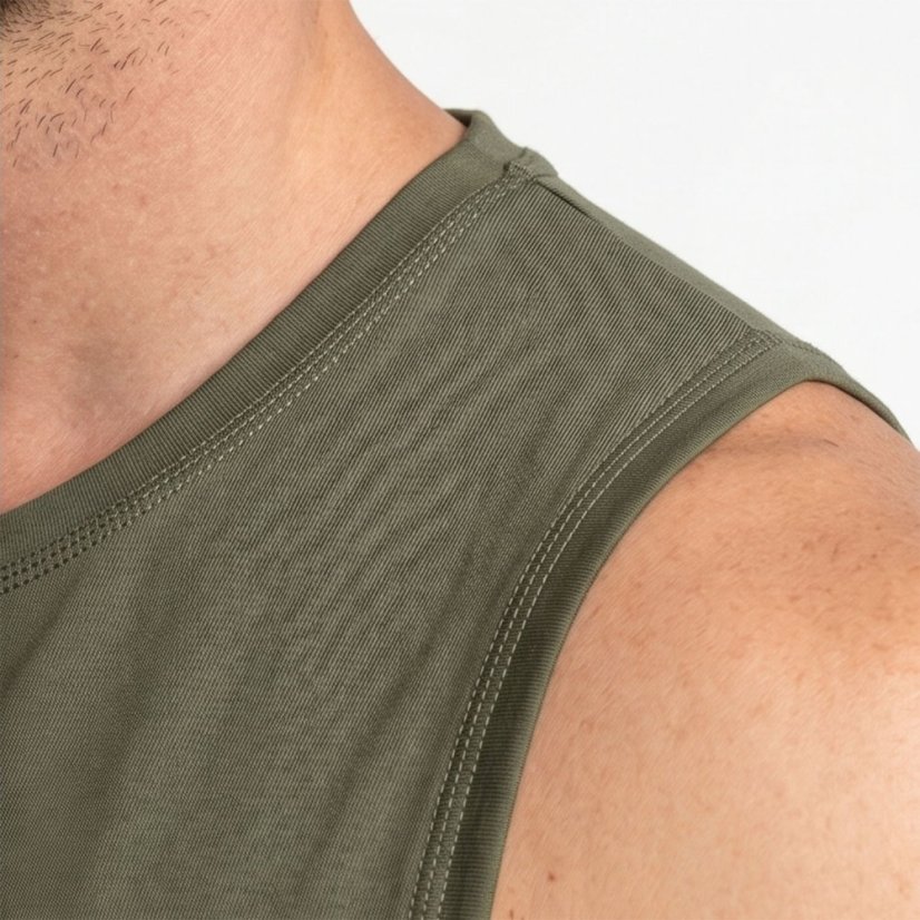 Pánské tílko Bleak Slim Basic Tanktop - Velikost: 4XL, Barva: Olivově zelená