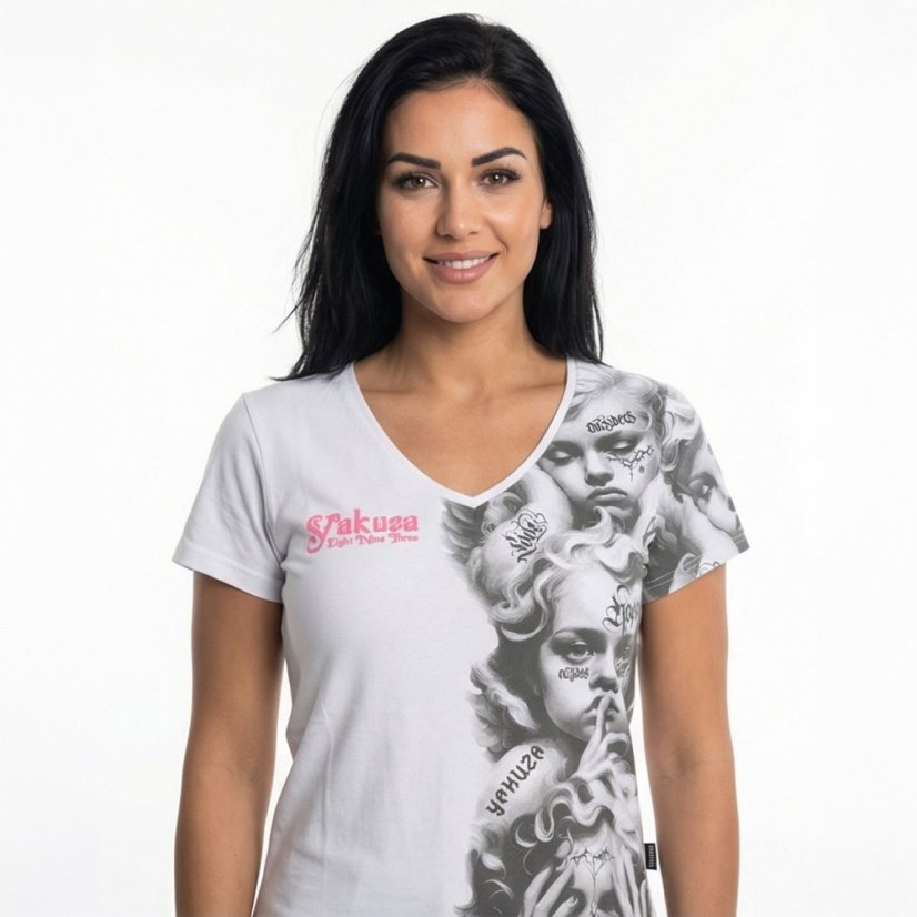 Dámské tričko Wise Curved V Neck - Velikost: M, Barva: Bílá