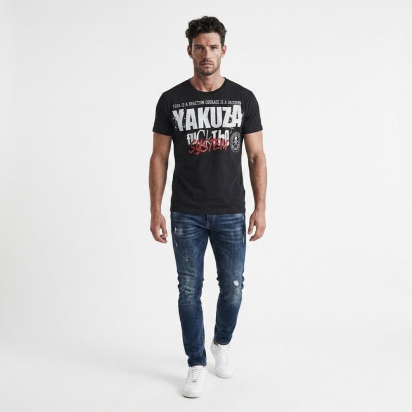 Pánské tričko Reaction Regular T-Shirt - Velikost: 6XL, Barva: schwarz
