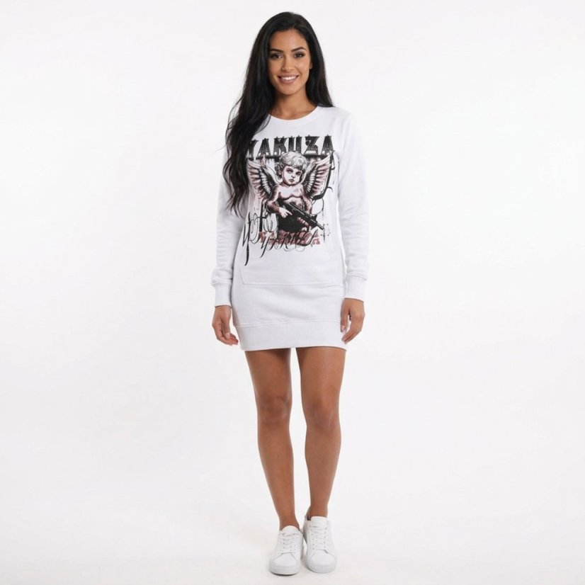 Dámské šaty Angel Gun Sweat - Velikost: XL, Barva: Bílá