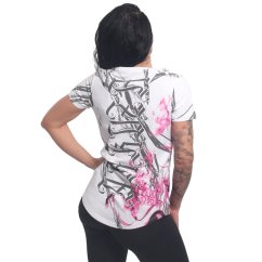 Dámské tričko Dark Skull Curved V Neck