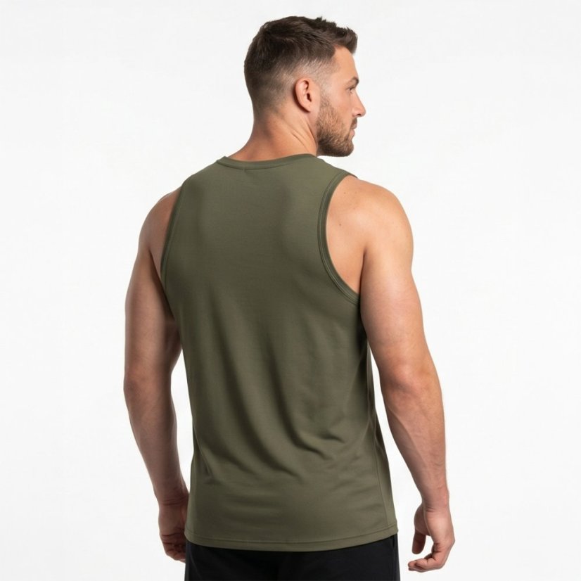 Pánské tílko Bleak Slim Basic Tanktop - Velikost: 4XL, Barva: Olivově zelená