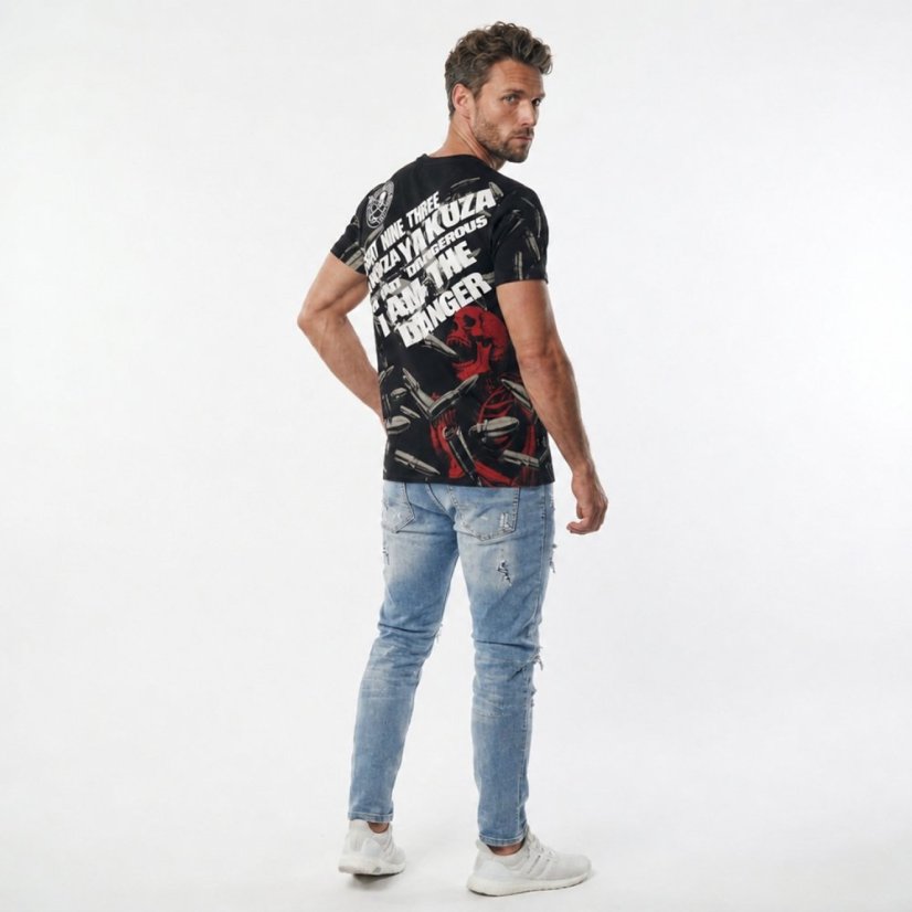 Pánské tričko Danger V02 Regular T-Shirt - Velikost: 5XL, Barva: schwarz