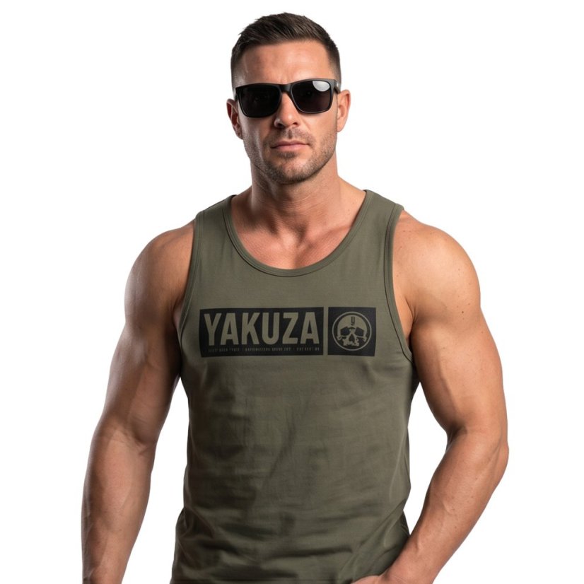 Pánské tílko Bleak Slim Basic Tanktop - Velikost: 4XL, Barva: Olivově zelená