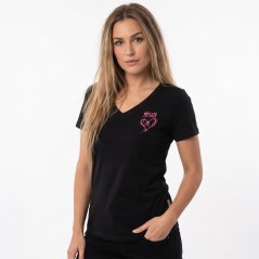 Dámské tričko Heart Curved V Neck Basic T-Shirt