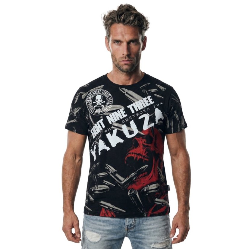 Pánské tričko Danger V02 Regular T-Shirt - Velikost: 5XL, Barva: schwarz