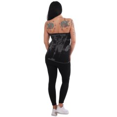 Grunge Line Allover Bandeau Shirt - S