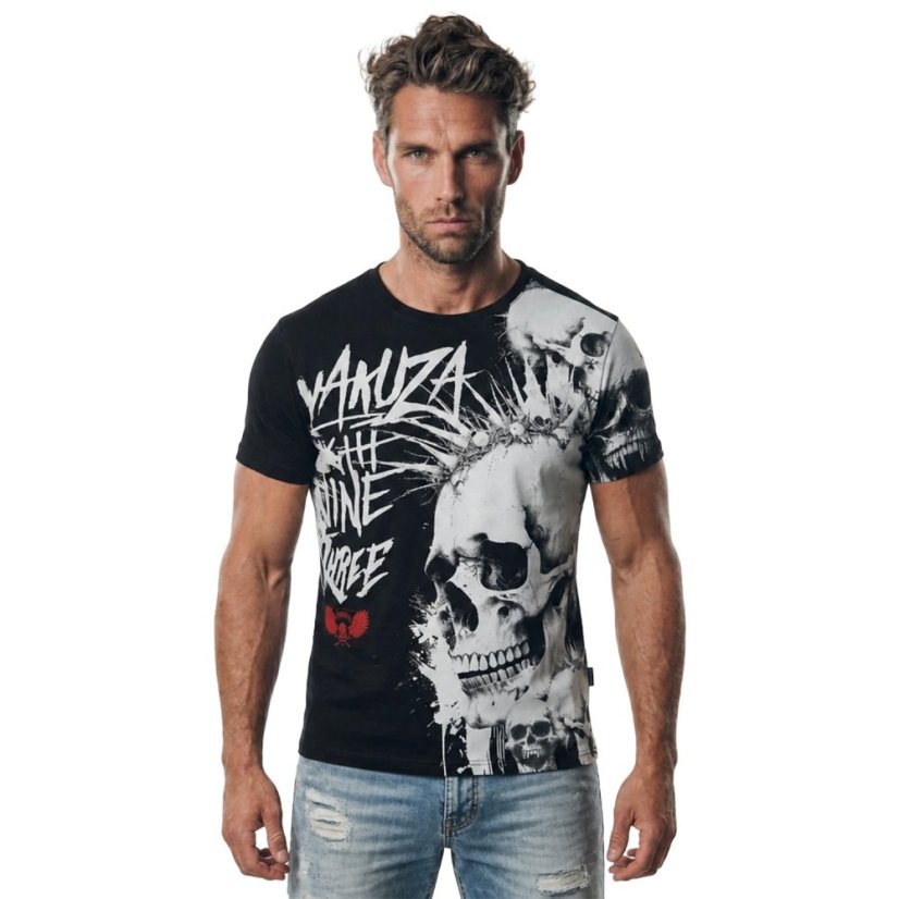 Pánské tričko Skull Stack Regular T-Shirt - Velikost: M, Barva: schwarz