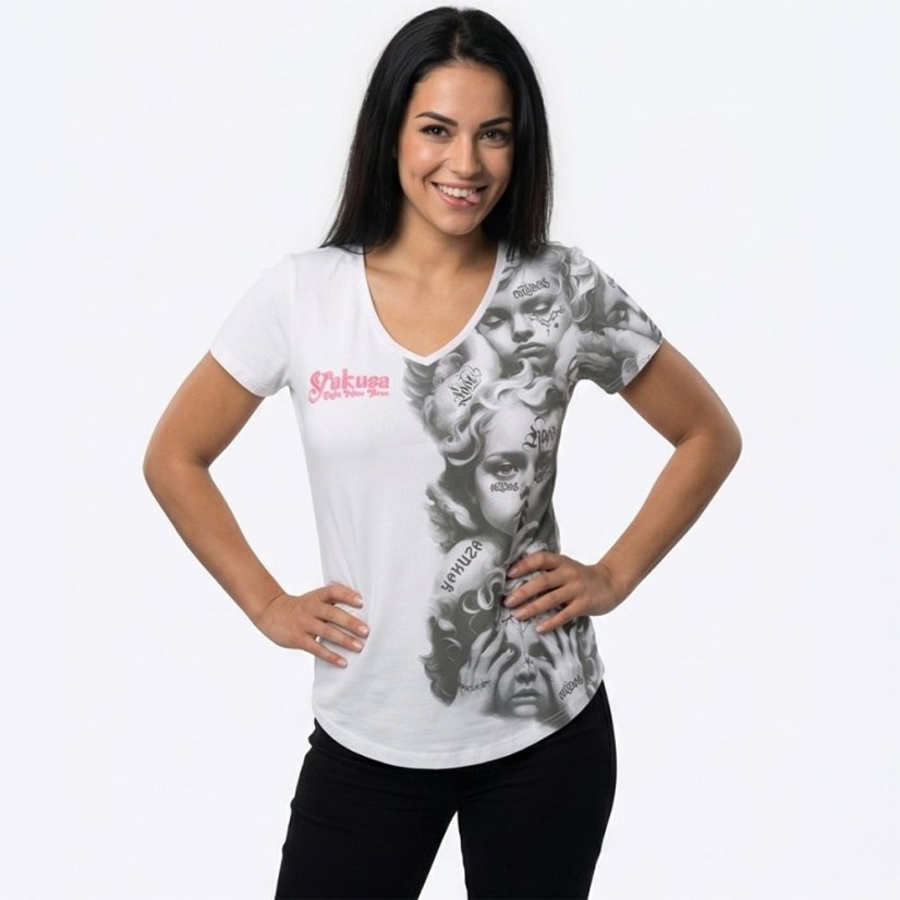 Dámské tričko Wise Curved V Neck - Velikost: M, Barva: Bílá
